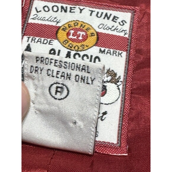 90s Vintage Looney Tunes Bugs Bunny All Over Print Silk Vest Size Medium READ - Picture 6 of 16